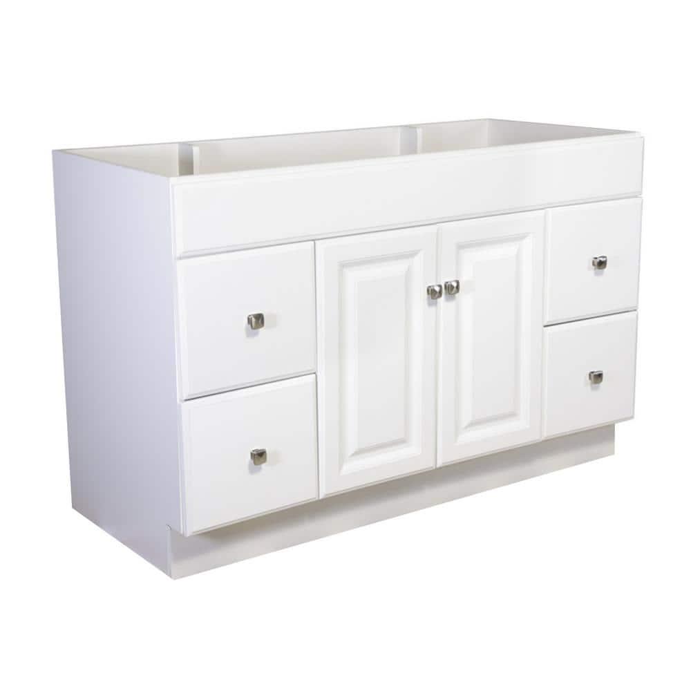 Design House Wyndham 48 in 2Door 4Drawer Bath Vanity Cabinet Only in SemiGloss White