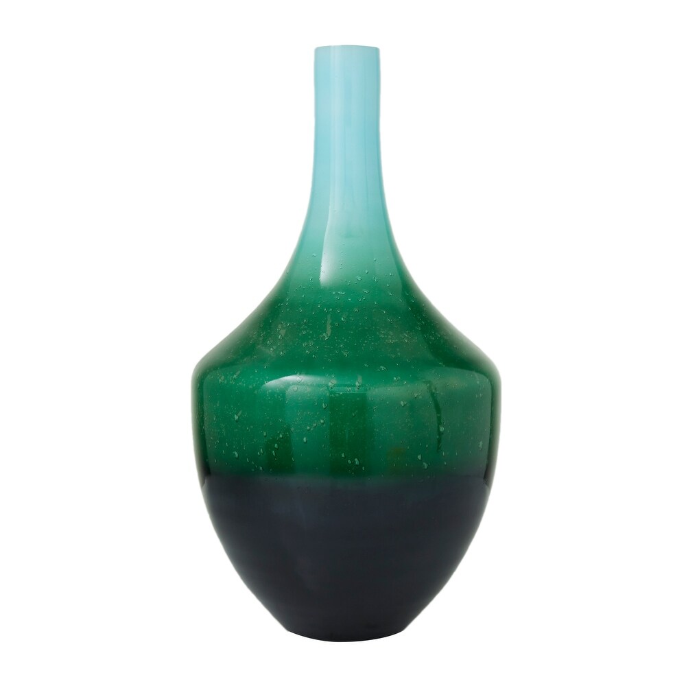 The Novogratz Green Glass Ombre Vase