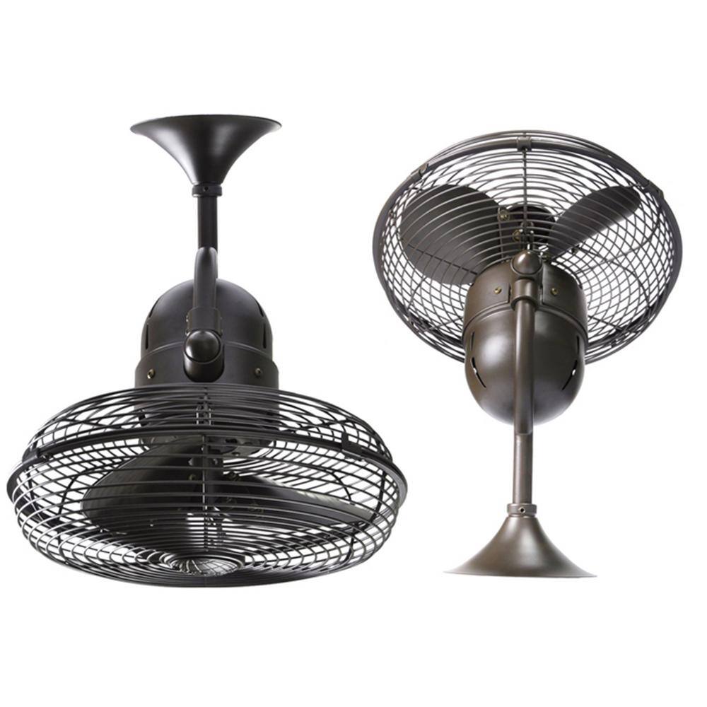 Atlas Kaye 13 in. LED IndoorOutdoor Textured Bronze Ceiling Fan with Wall Control KC-TB