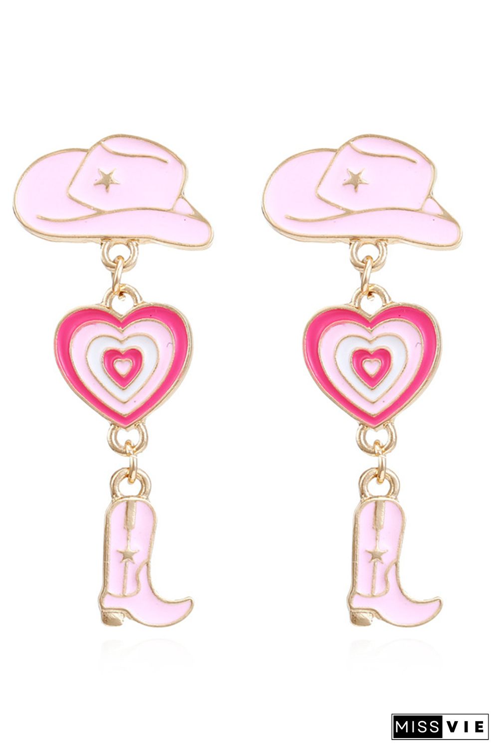 Heart Boots and Hats Alloy Earrings MOQ 5PCS