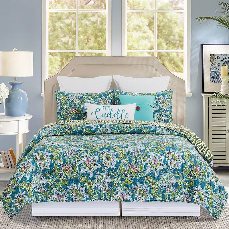 CandF Home Violet Quilt Set with Shams