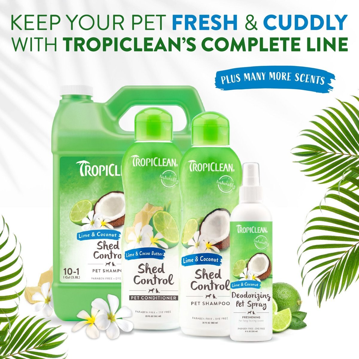 TropiClean Lime and Cocoa Butter Deshedding Dog Conditioner