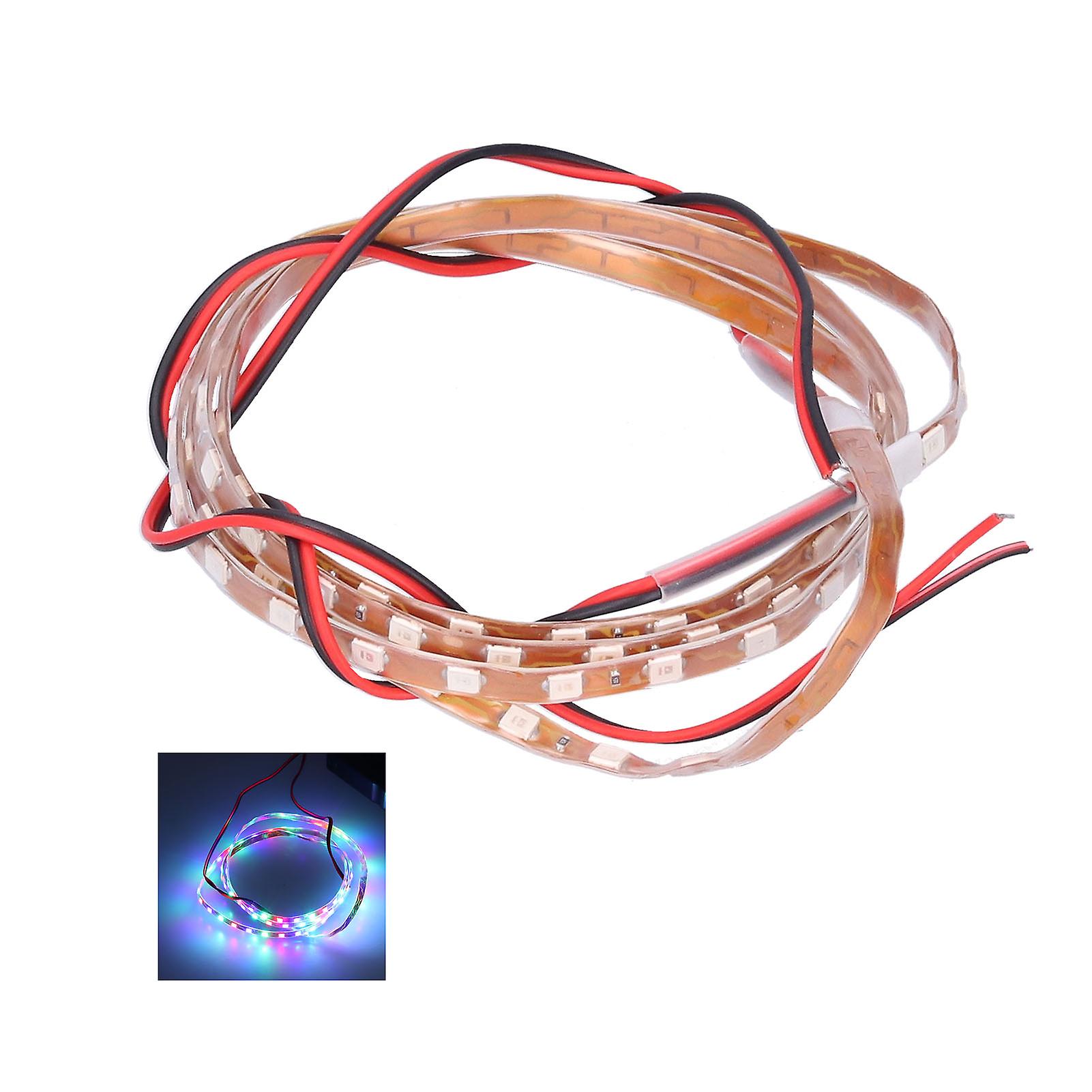 90cm Led Strip 90 Lamp Chips Decorative Ambient Lighting 12v Universal For Car Motorcyclecolorful Light