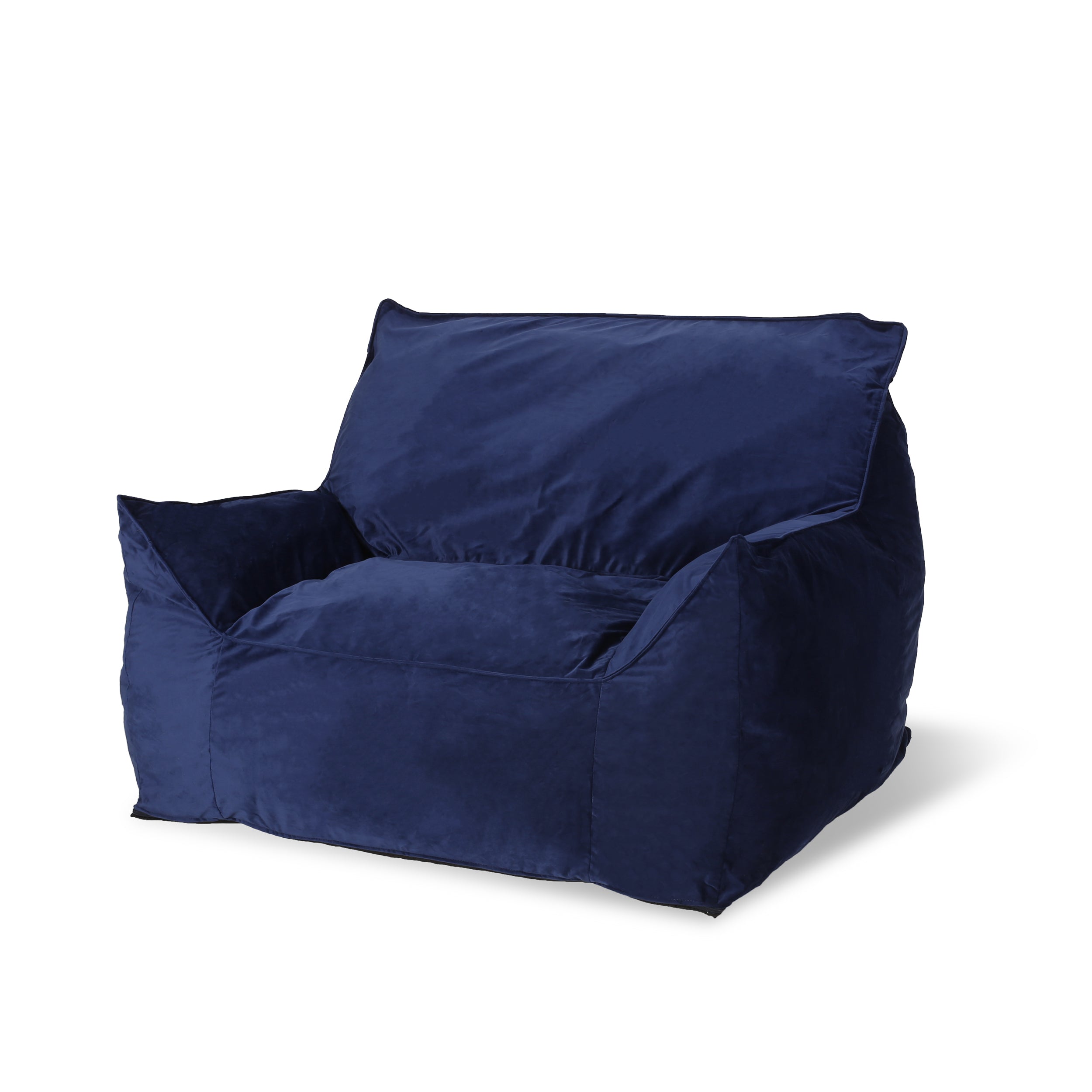 Ehlen Modern Velveteen Bean Bag Chair with Armrests