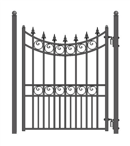 ALEKO PGMOS AP Steel Pedestrian Gate   MOSCOW Styl...