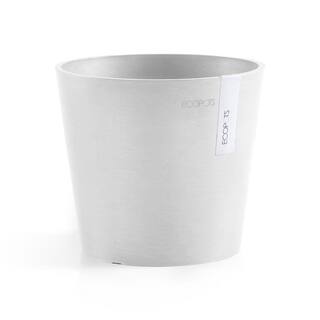 O ECOPOTS BY TPC Amsterdam 10 in. Pure White Premium Sustainable Planter AM.25.PW