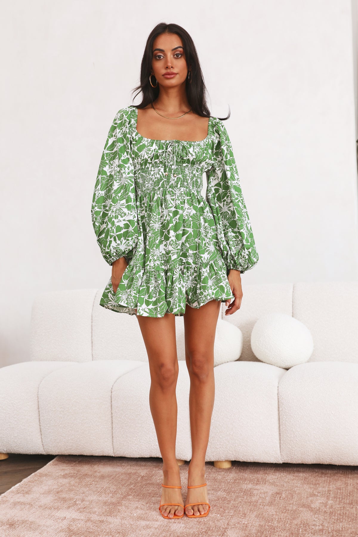 Shy Words Dress Green