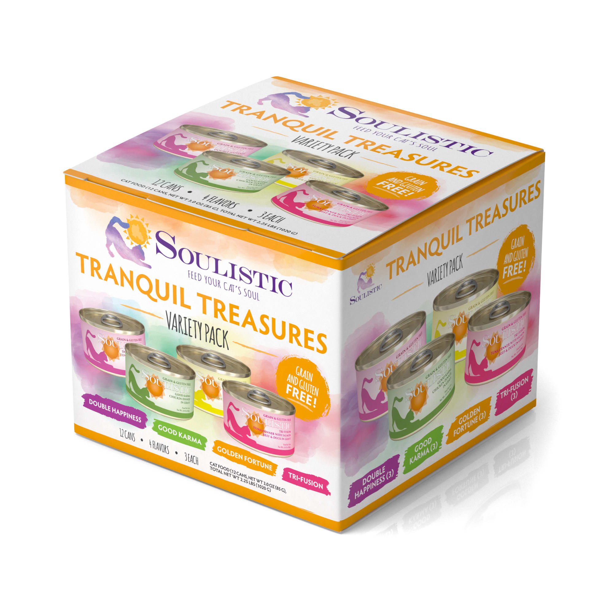 Soulistic Original Recipes Tranquil Treasures Variety Pack Wet Cat Food， 3 oz.， Count of 12