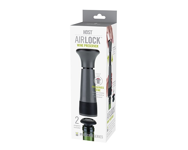 Host Airlock Wine Preserver Gray Finish