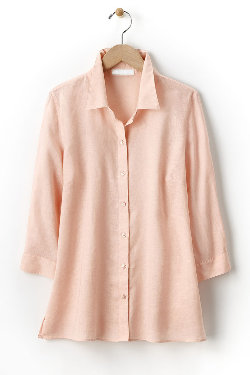 Easy-Care Linen Big Shirt