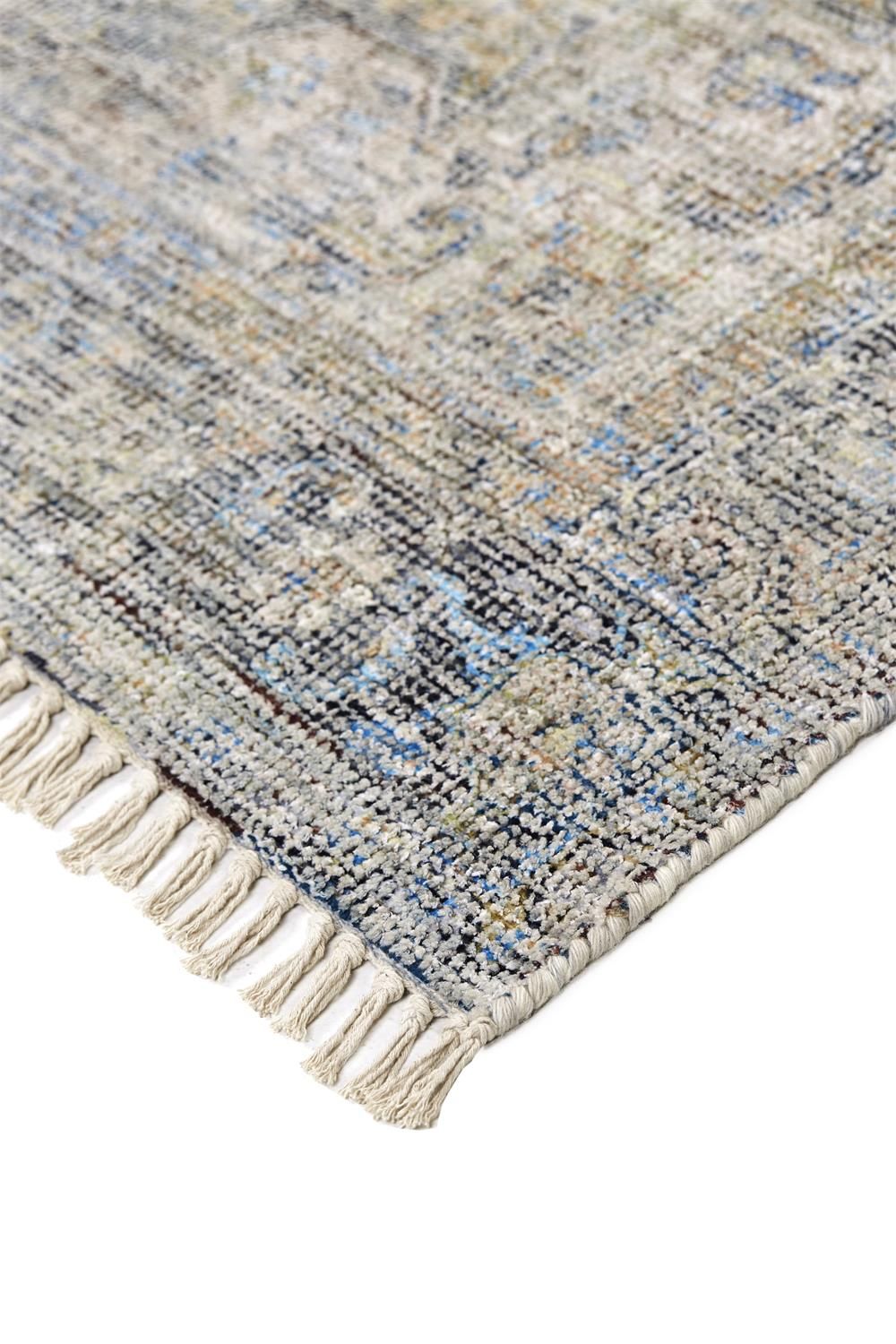 Ramey Hand Woven Blue and Gray Rug by BD Fine