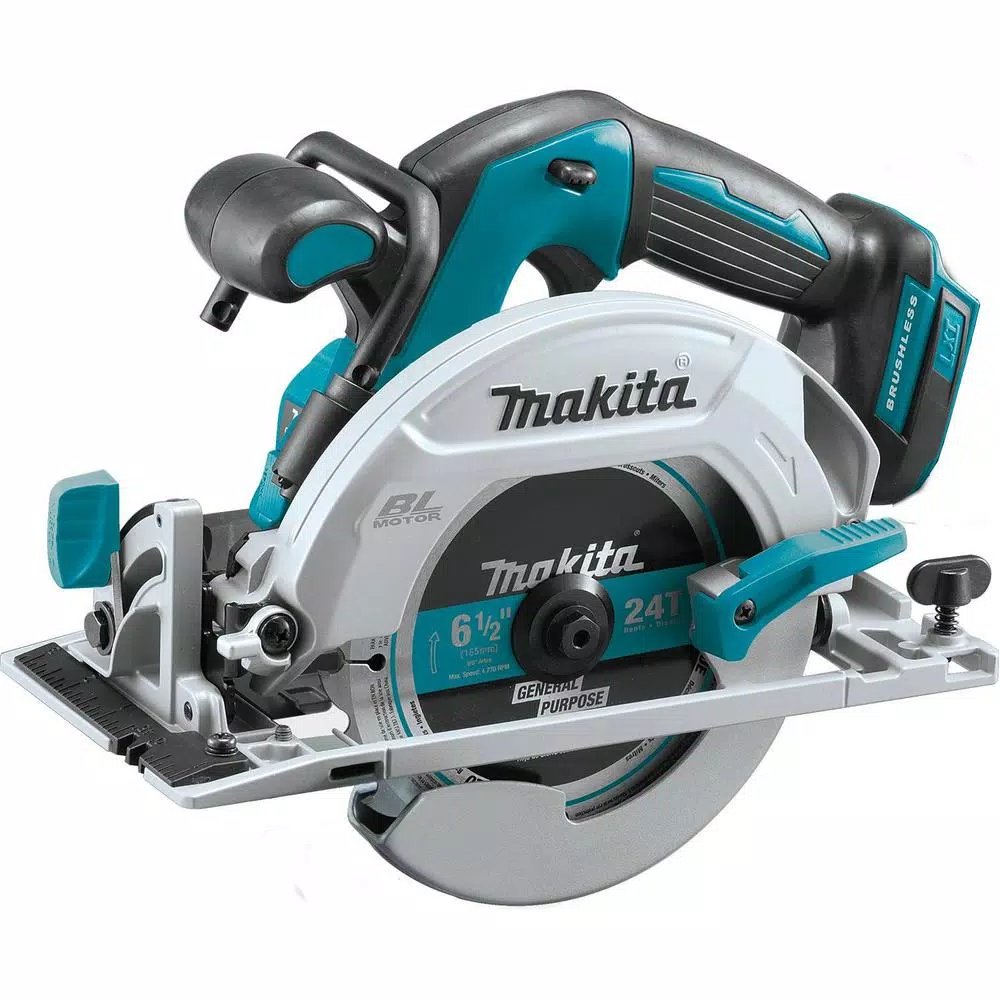 Makita 6-1/2 in. 18-Volt LXT Lithium-Ion Brushless Cordless Circular Saw Tool-Only with Bonus 18-Volt LXT 5.0 Ah Battery and#8211; XDC Depot