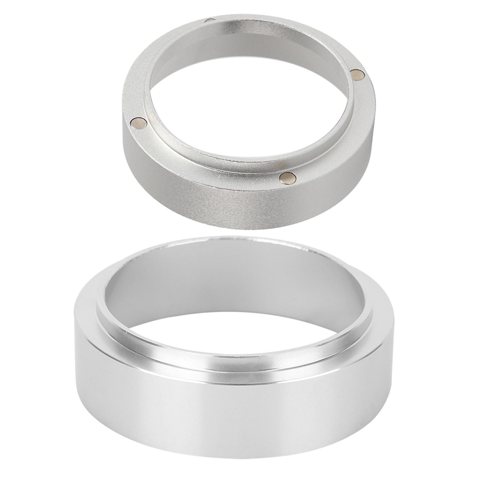 51mm Espresso Dosing Funnel， Aluminum Coffee Dosing Ring Espresso Powder Ring Replacement With Magnetic For Home， Cafe[51mm]