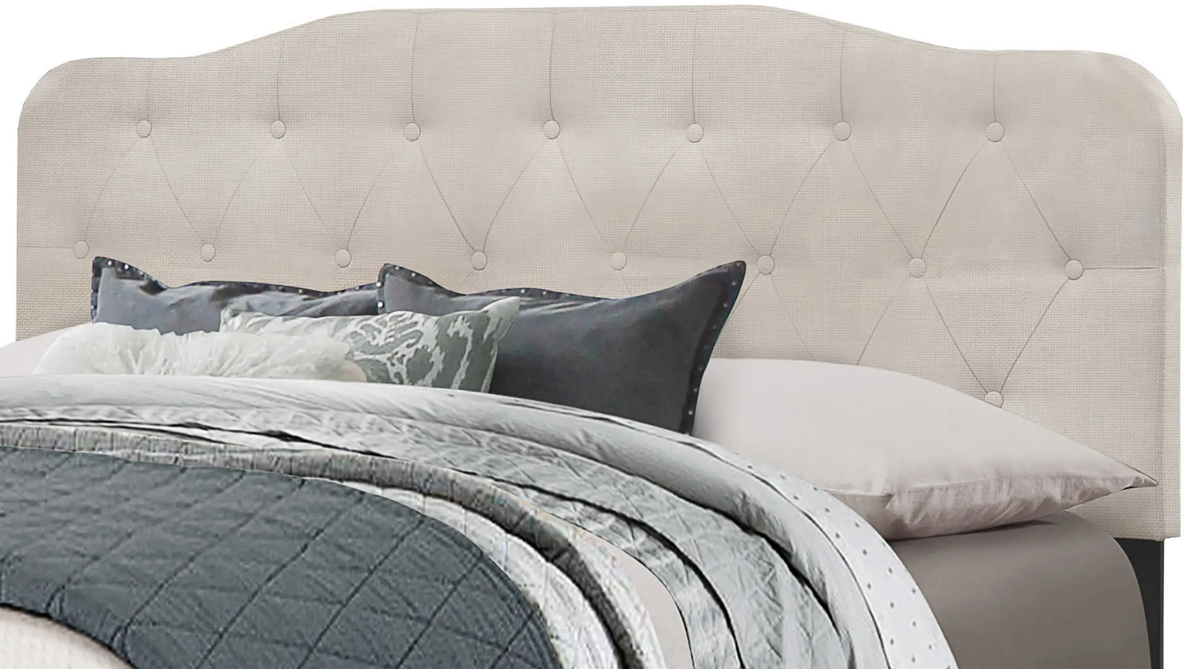 Nicole Fog Gray Full-Queen Upholstered Headboard