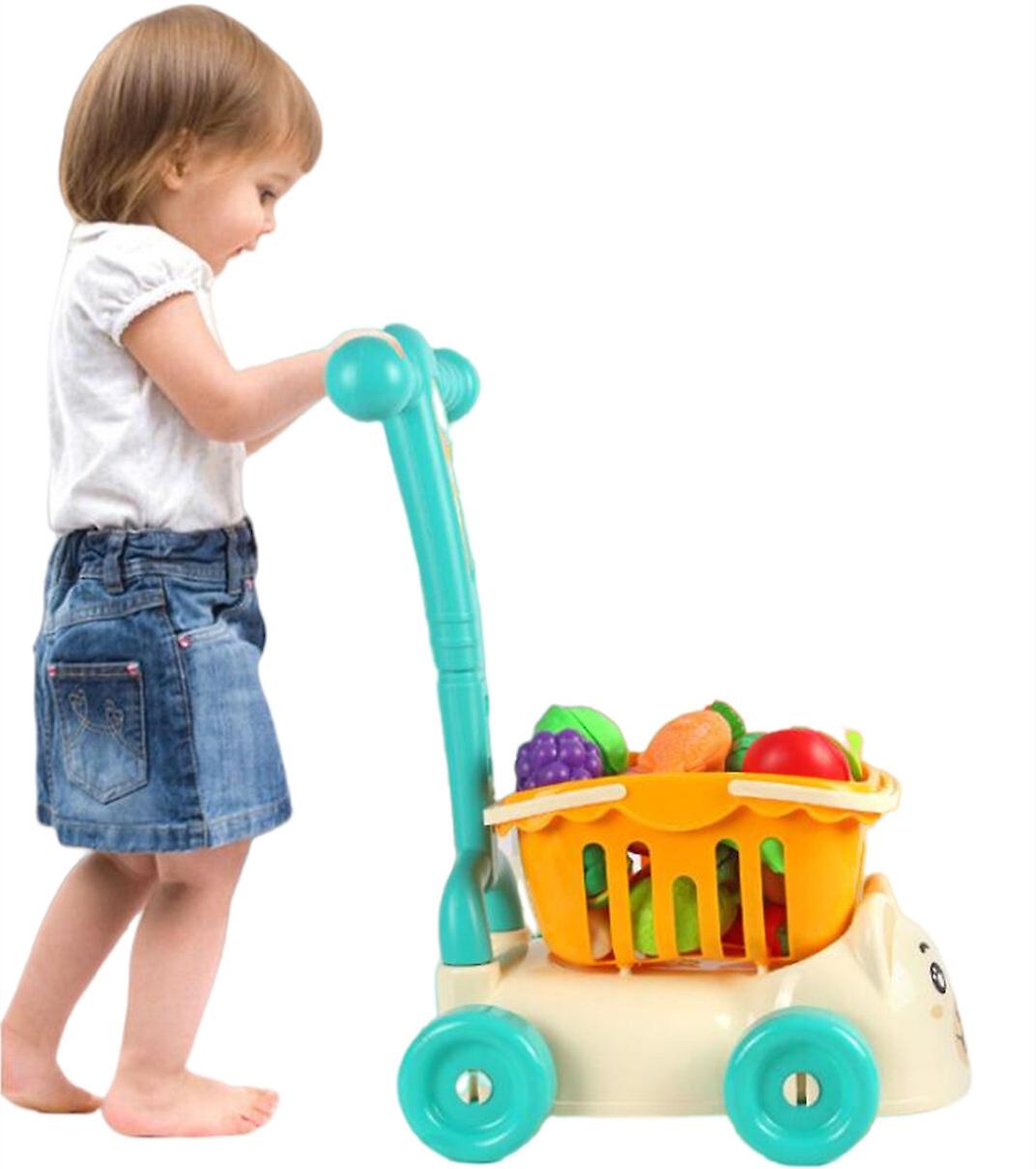 Children's Shopping Trolley Simulation Cut Fruit And Vegetable Toys