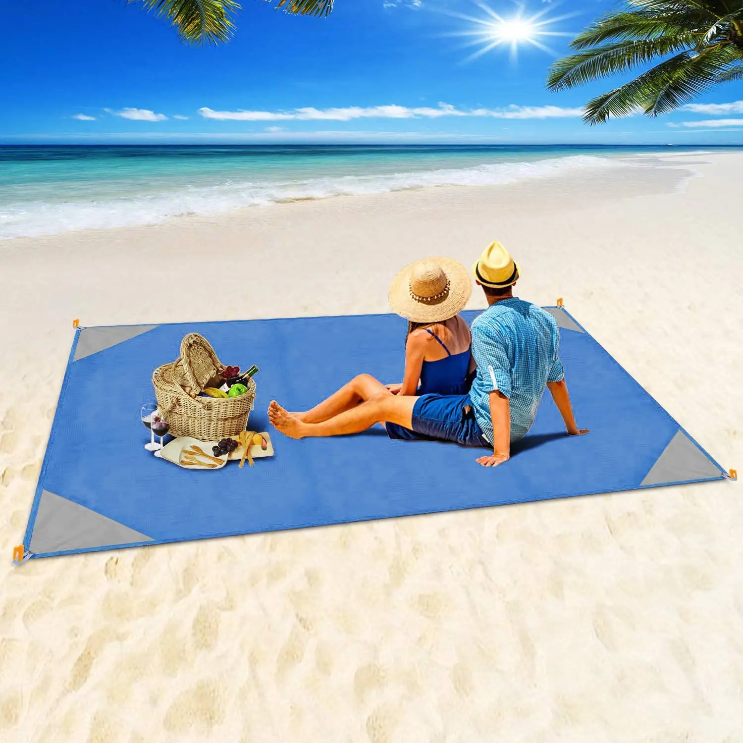 WQ Camping Picnic Mat Beach Mini Pocket Blanket Picnic Outdoor Blanket Beach Blanket Mat Portable