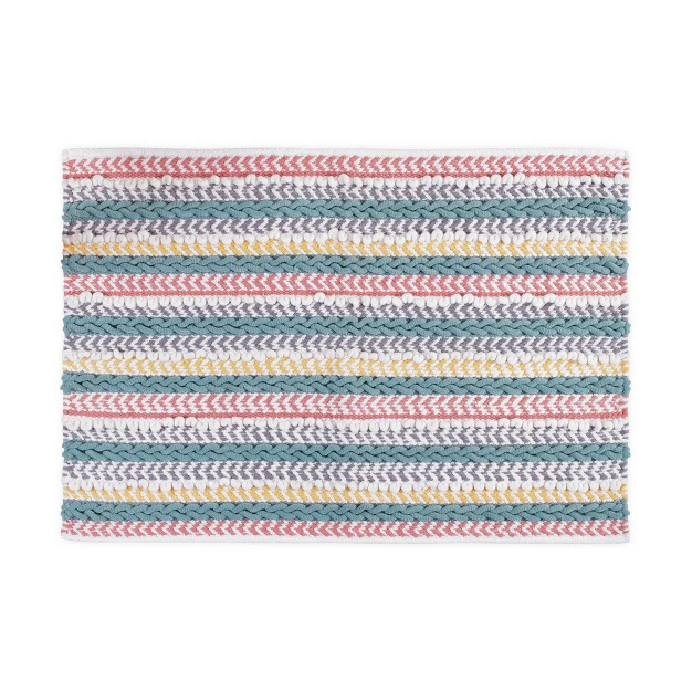 Striped Bath Rug Warm Allure Home Creations