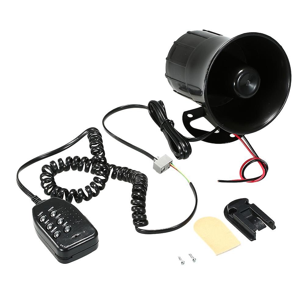 Car Motorcycle Megaphone 6 Tone Loud Speaker Traditional Hooter Ringing Fire Alarm Wailing Ambulance Blaring Police Siren