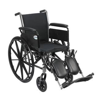 Drive Medical Cruiser III Wheelchair with Flip Back Removable Arms Full Arms and Elevating Leg Rests k318dfa-elr