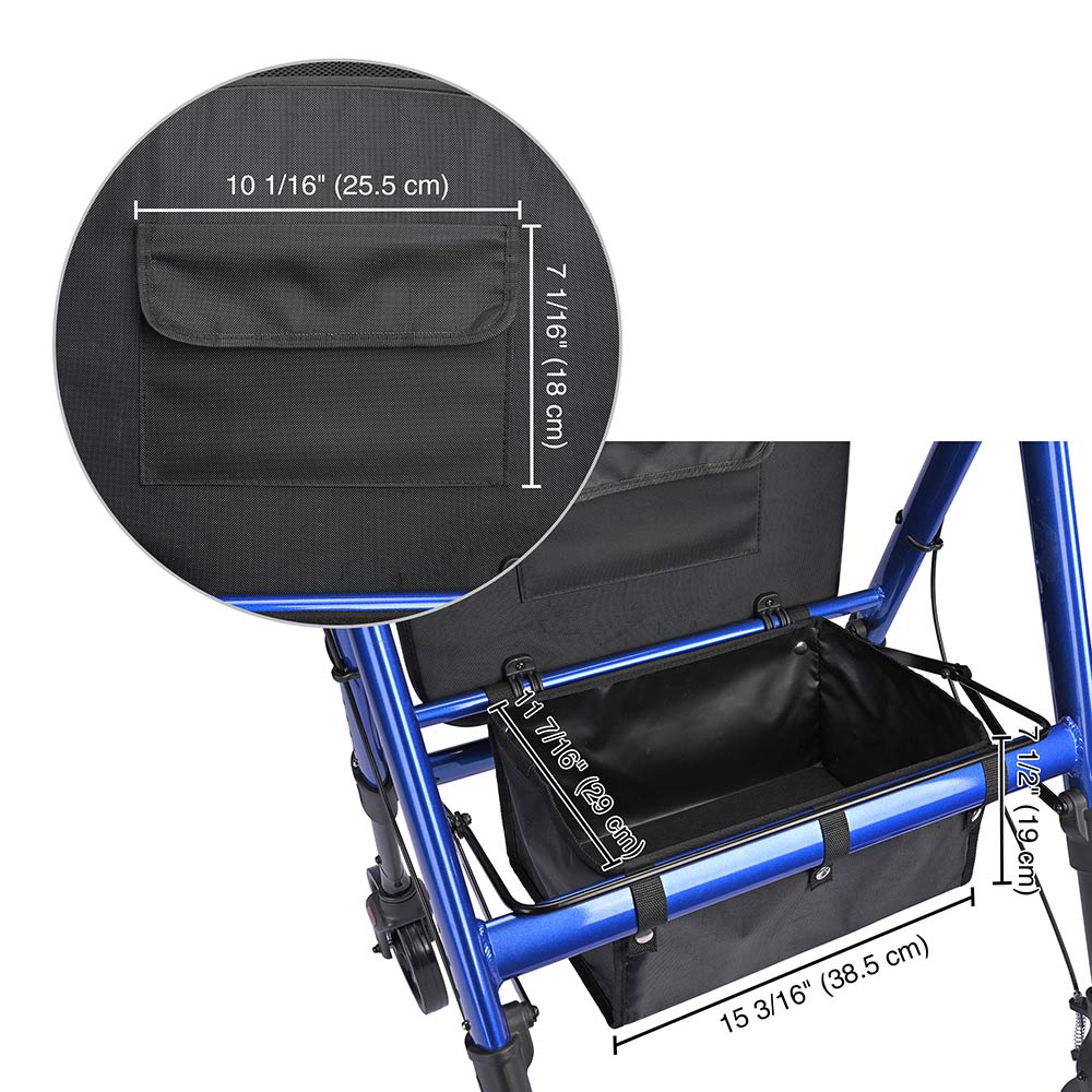 Yescom Rollator Walker with Seat Backrest 8