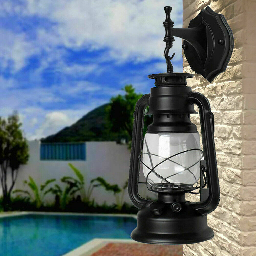 OUKANING Retro Exterior Wall Light Fixture Lantern Lamp Outdoor Garden Lamp Sconce Light