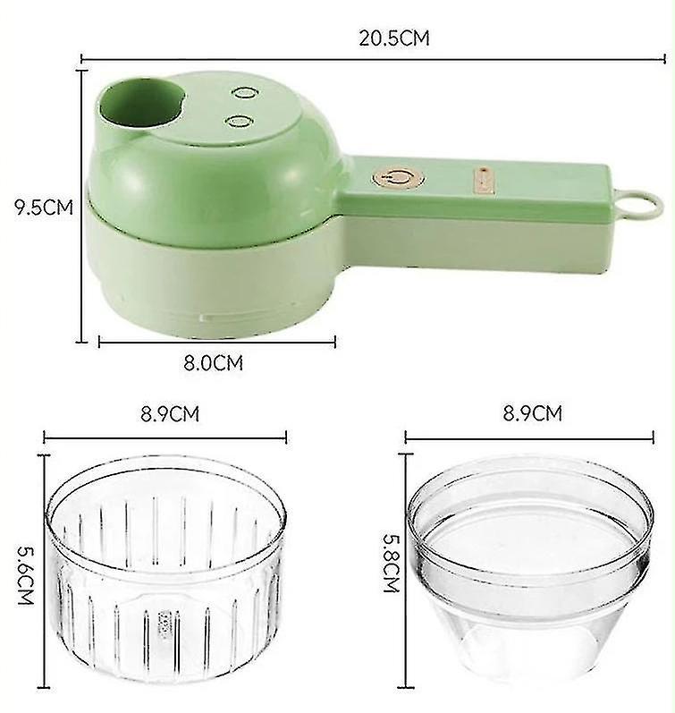 4 In 1 Portable Electric Vegetable Cutter Cordless Kitchen Food Blender