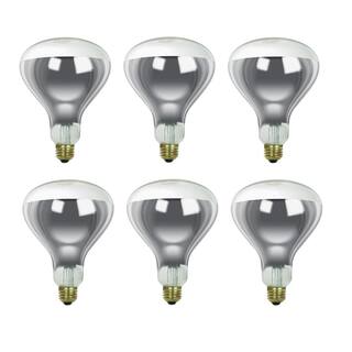 Sunlite 375-Watt R40 Clear Dimmable Incandescent Heat Lamp Bulb with Medium Base (6-Pack) HD03358-6