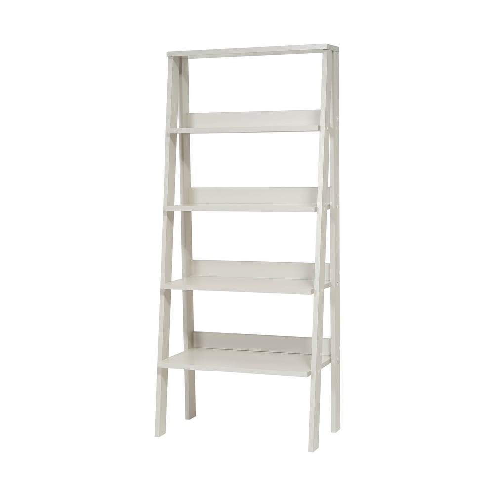 5 Tier Modern Ladder Bookshelf  Wood Frame Bookshelf for Small Spaces in your Living Rooms  Office Furniture Bookcase