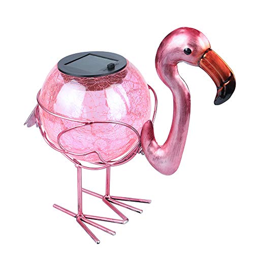 Solar Lantern Outdoor Decorative Waterproof LED Solar Lights Flamingo Tabletop Lamp for Outdoor Patio Garden