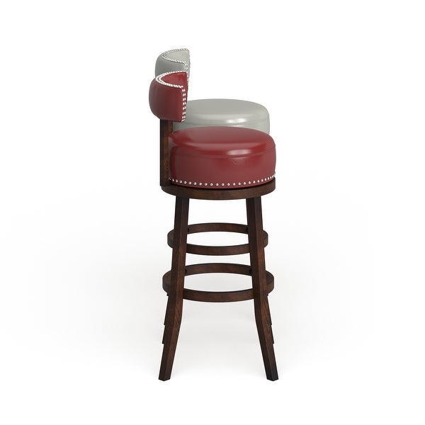 Copper Grove Rogers Faux Leather Swivel Barstool (Set of 2)