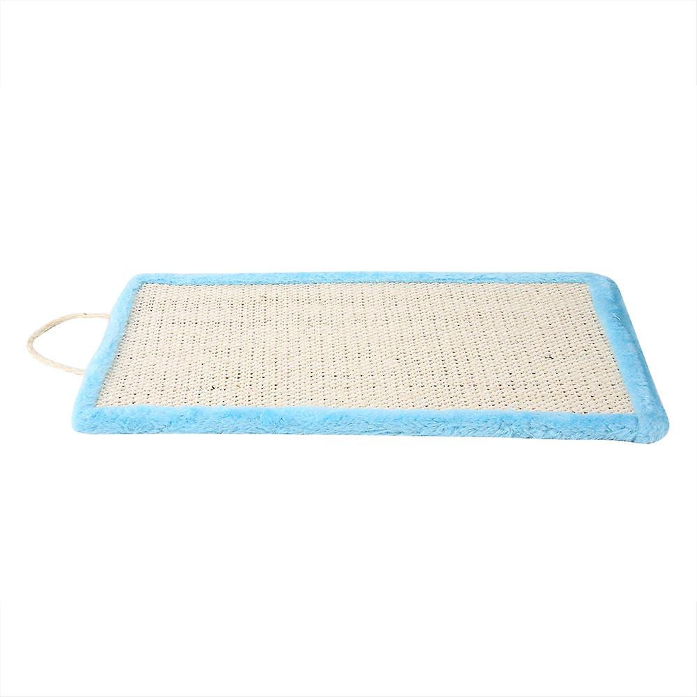 Sisal Hanging Cat Kitten Scratch Pad Catnip Scratching Claw Board Pet Toy Accessory Blue