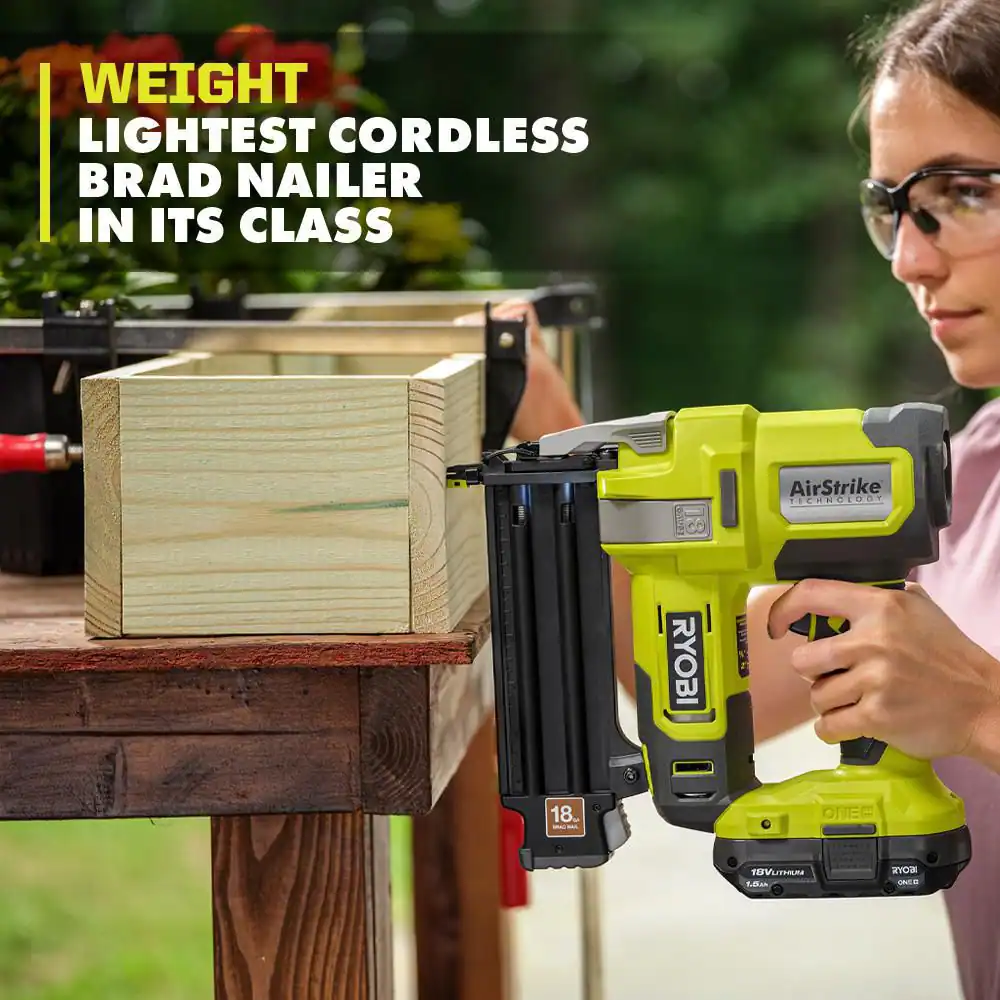 RYOBI P321-P326 ONE+ 18V Cordless 2-Tool Combo Kit with AirStrike 18-Gauge Brad Nailer and 16-Gauge Straight Finish Nailer (Tools Only)