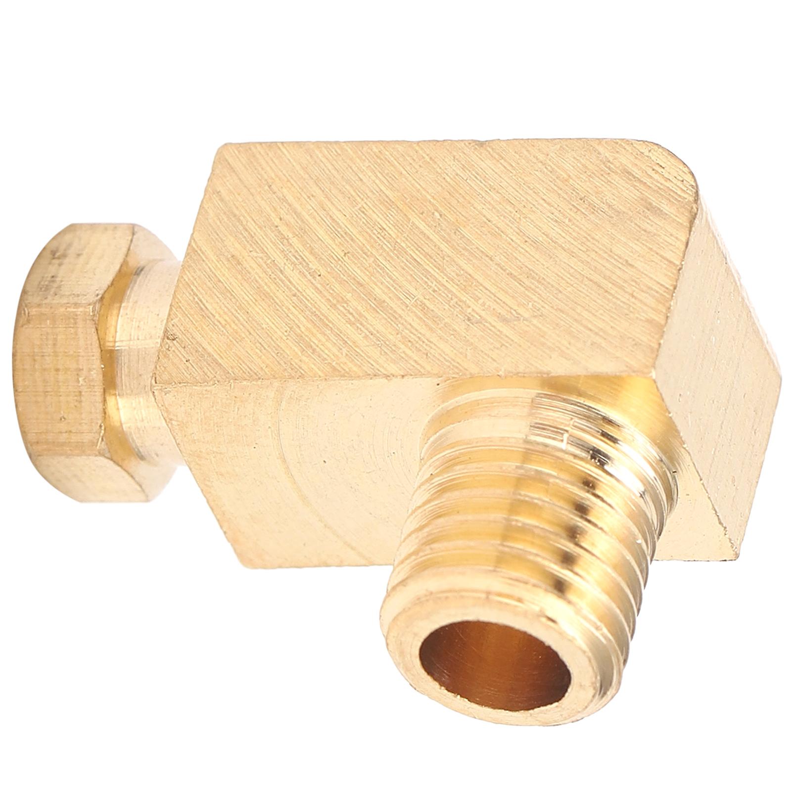 Brass 90 Degree Elbow Compression Tube Pipe Fitting Connector Adapter for Oil Lubrication SystemPL408 4mm / 0.16in M8 x 1