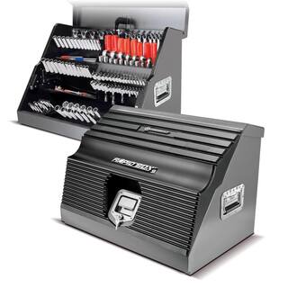 Powerbuilt 26 in. Rapid Box Portable Slant Front Tool Box - Gray 240111