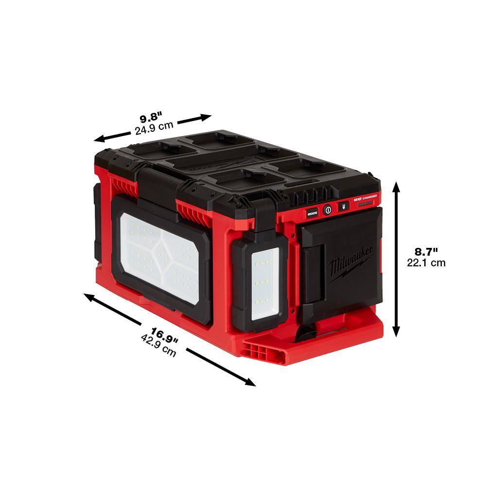 MW M18 FUEL PACKOUT 18-Volt 2.5 Gal. Lithium-Ion Cordless WetDry Vacuum with PACKOUT 3000 Lumens LED Light 0970-20-2357-20