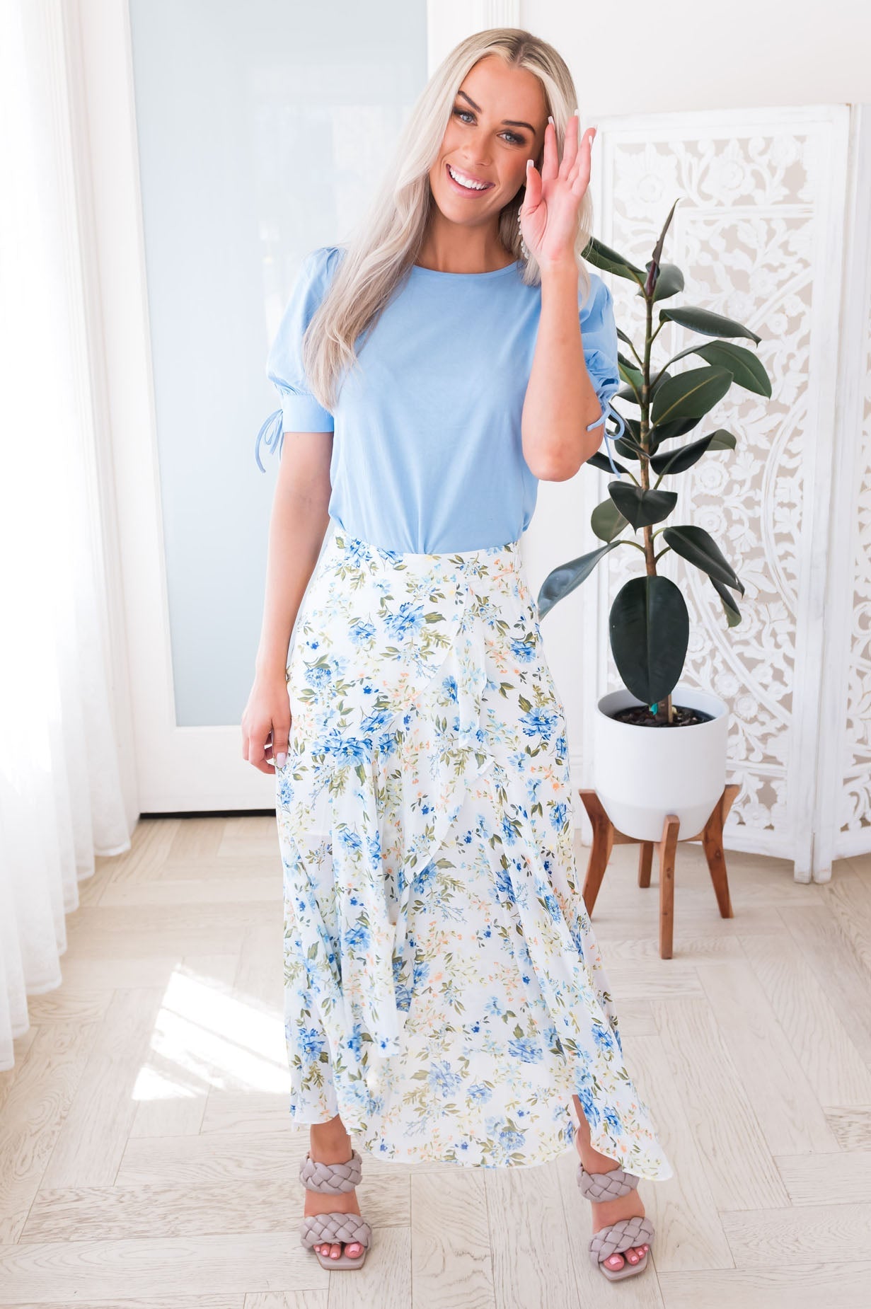 Such A Delight Modest Ruffle Skirt