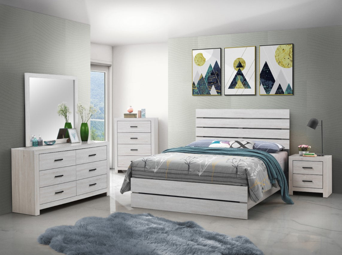 Brantford Panel Bed Coastal White