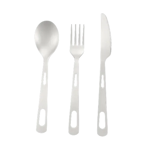 Outdoor camping and hiking carrying ultra light coffee cups titanium spoons and forks set tableware