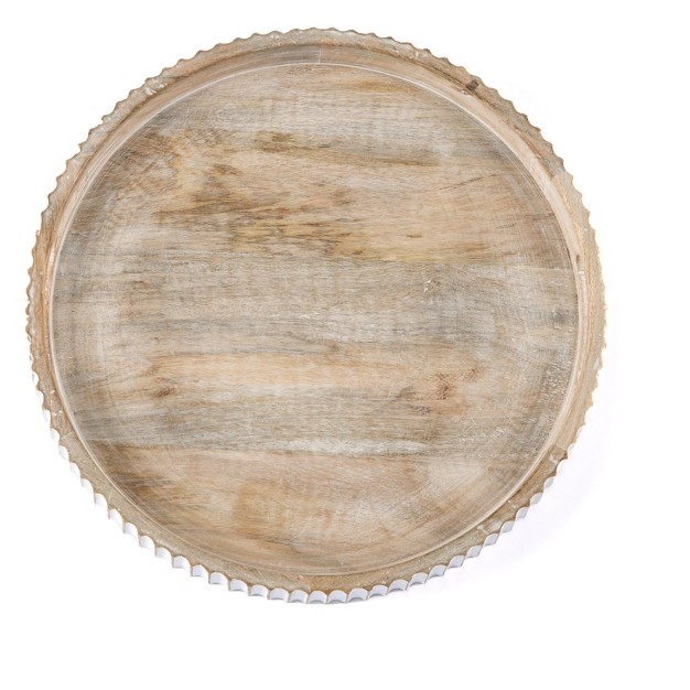 Mango Wood Sausalito Ribbed Tray