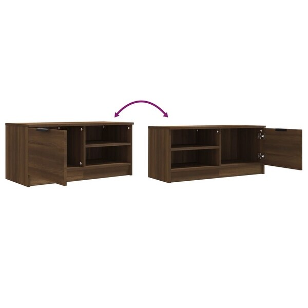 TV Cabinet Brown Oak 31.5