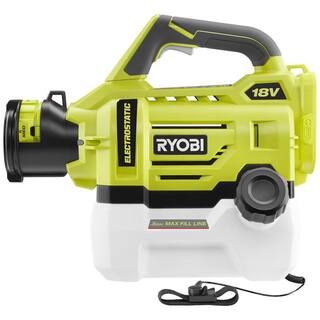 RYOBI ONE+ 18V 100 MPH 325 CFM Cordless Battery Jet Fan Blower w .5 Gal. Electrostatic Sprayer (Tool Only) P21013BTL-P2809BTL