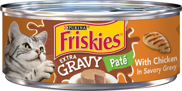 Friskies Extra Gravy Pate with Chicken in Savory Gravy Canned Cat Food