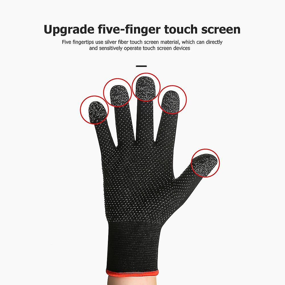 2pcs Sweat Proof Non-scratch Sensitive Touch Screen Gaming Gloves