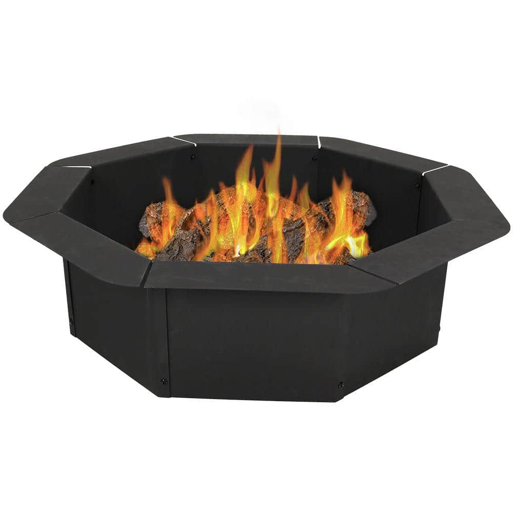 Sunnydaze Decor 30 in. Round Steel Wood Burning Fire Pit Kit NB-OFPRHD37