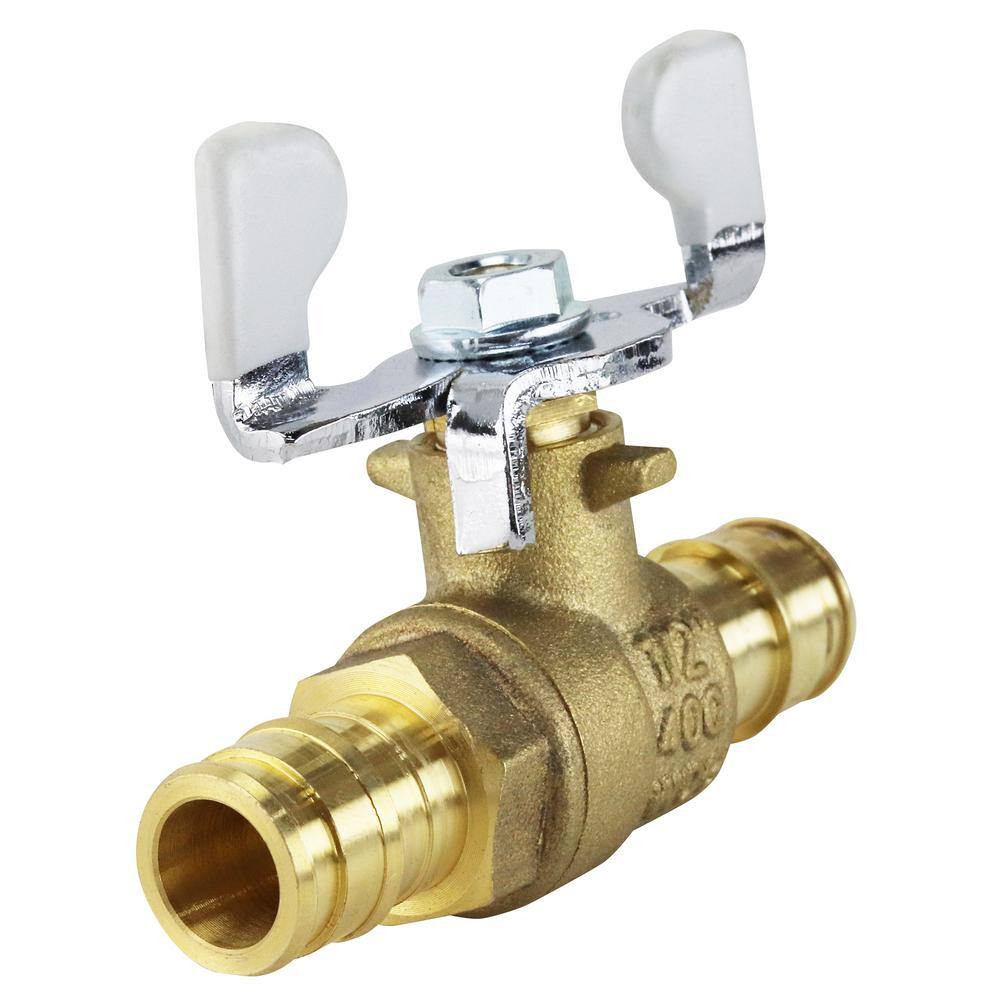 Apollo 12 in. Brass PEX-A Barb Ball Valve with Tee Handle EPXV12T