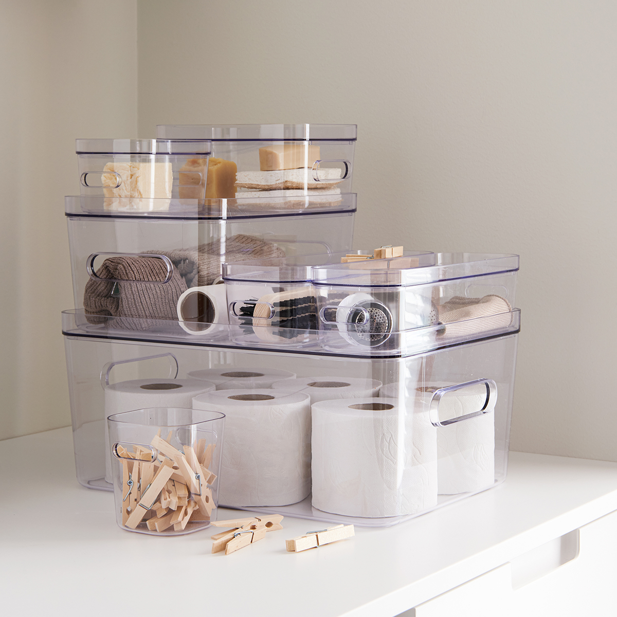 SmartStore Compact Plastic Modular Bins amp Lids