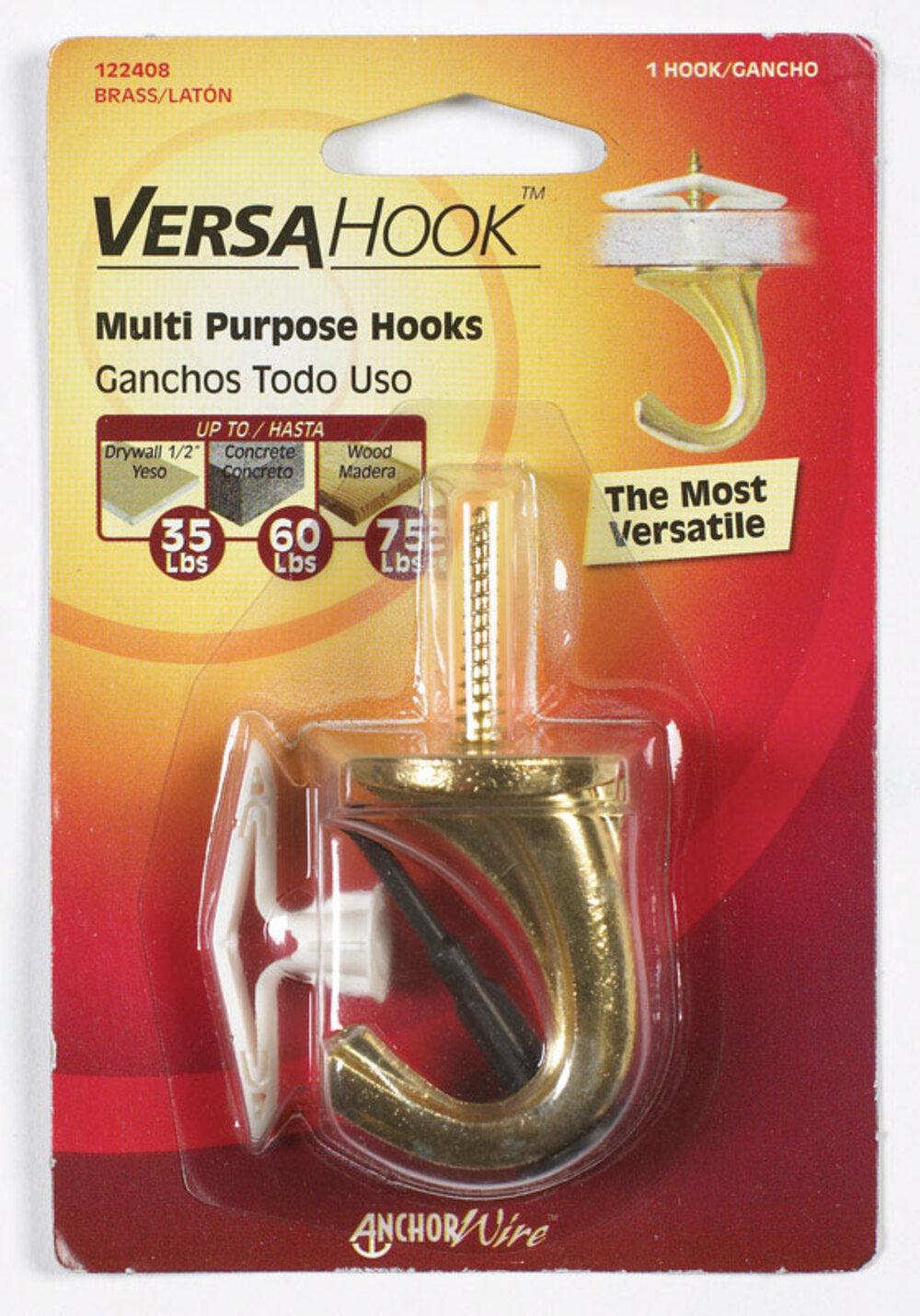 VERSA HOOK LG 75LB BRS