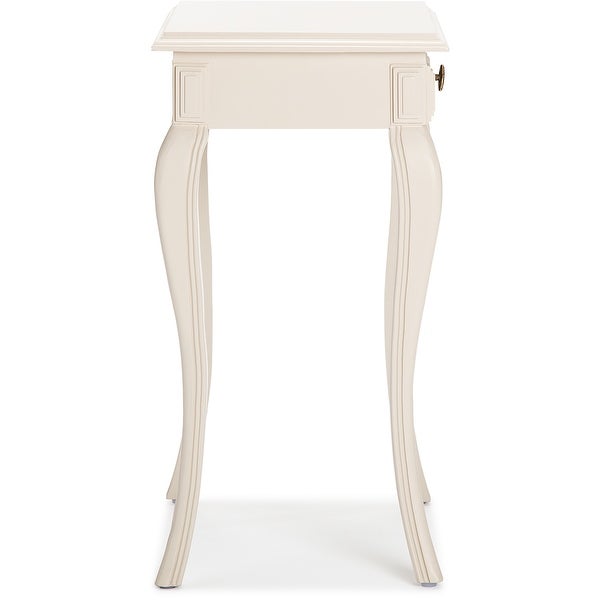 Finch Collins Side Table with Drawer， Creamy White