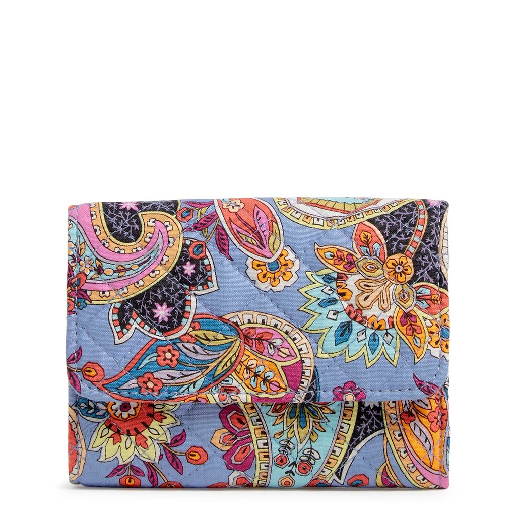 Vera Bradley  RFID Riley Compact Wallet in Provence Paisley