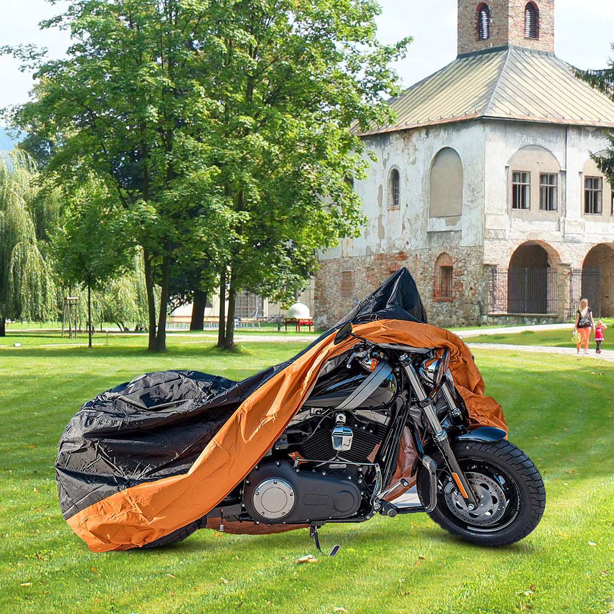 XXXL 180T Motorcycle Cover for Harley Davidson Outdoor Water Dust Large UV Covers